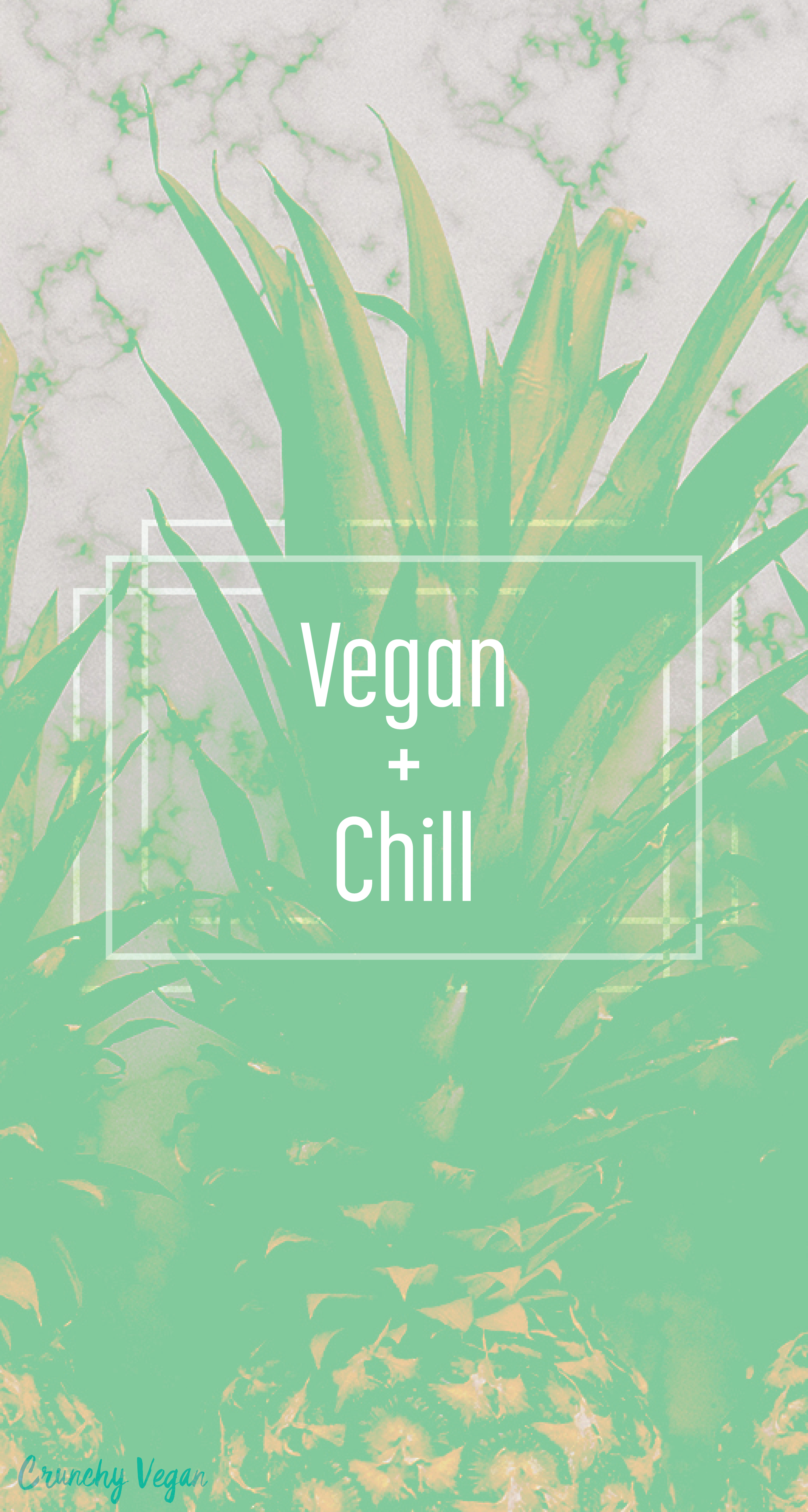 vegan and chill phone wallpaper