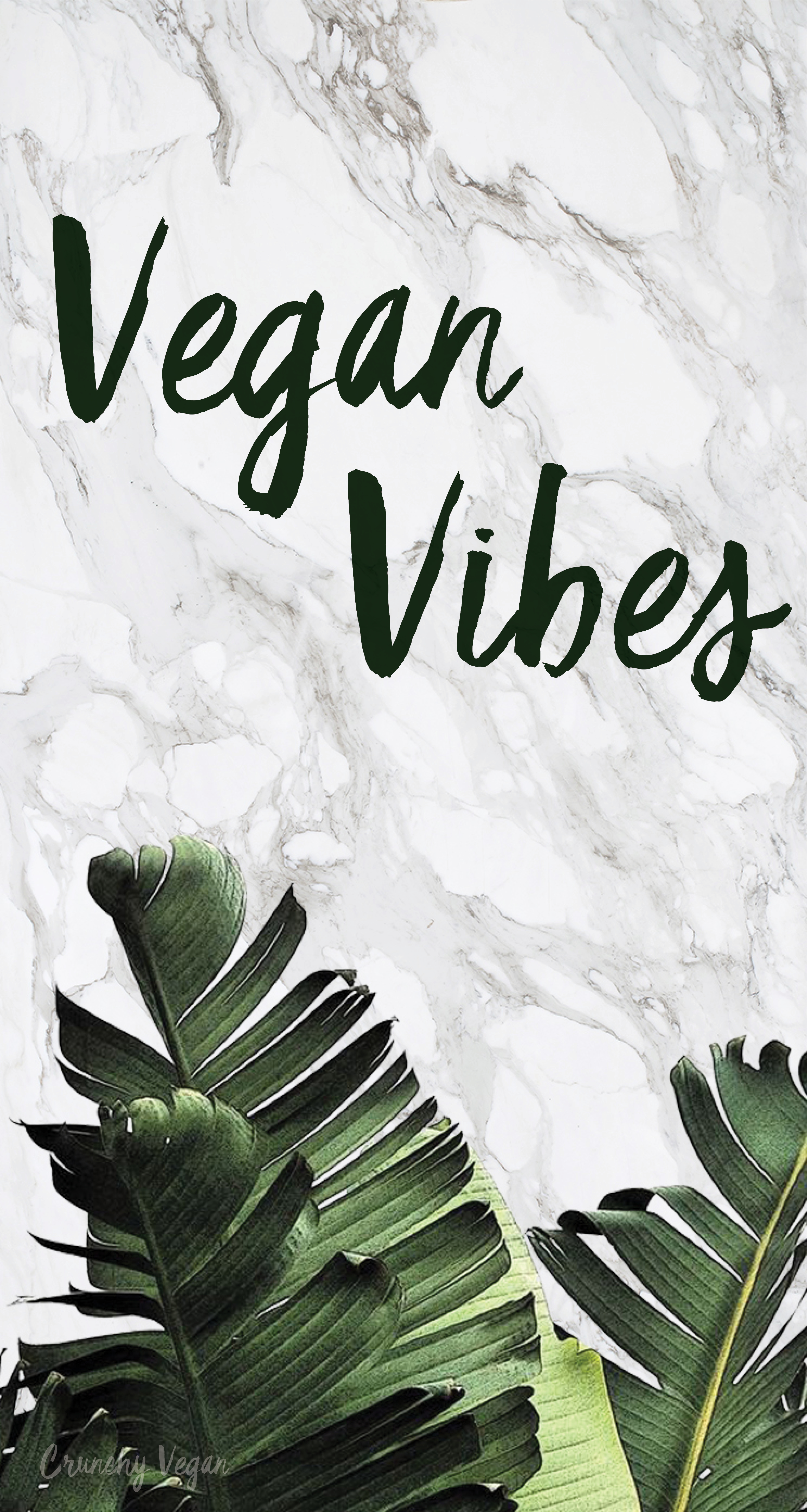 Vegan vibes phone wallpaper
